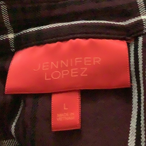 Jennifer Lopez Dark Plaid One Piece Dress Large - Picture 6 of 7